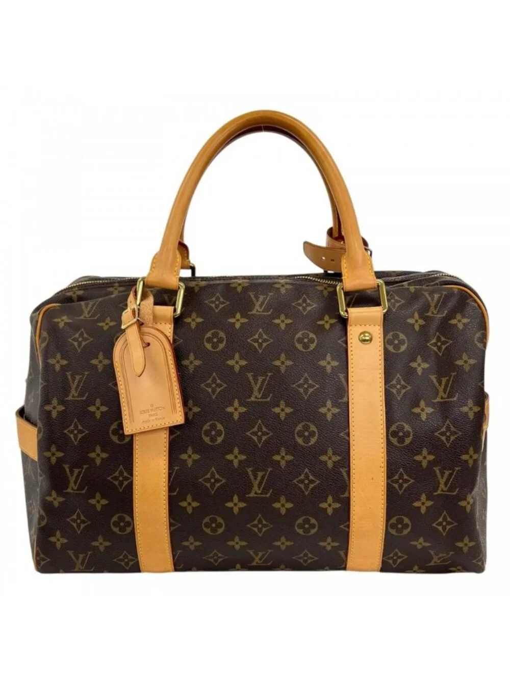Louis Vuitton Boston Bag Carrier Monogram Canvas Brown Gold